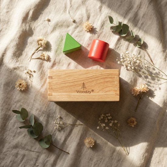 Woodzy Houten Vormenstoof 6 Delig - FSC® Gecertificeerd - Montessori Speelgoed - Educatief Speelgoed 3+ Jaar - Sorteerspel - Cadeau Kinderen — afbeelding 5