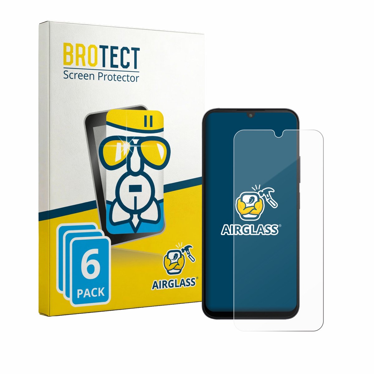 Screenprotector 6 Stuks voor Xiaomi Poco C81 Beschermglas transparant