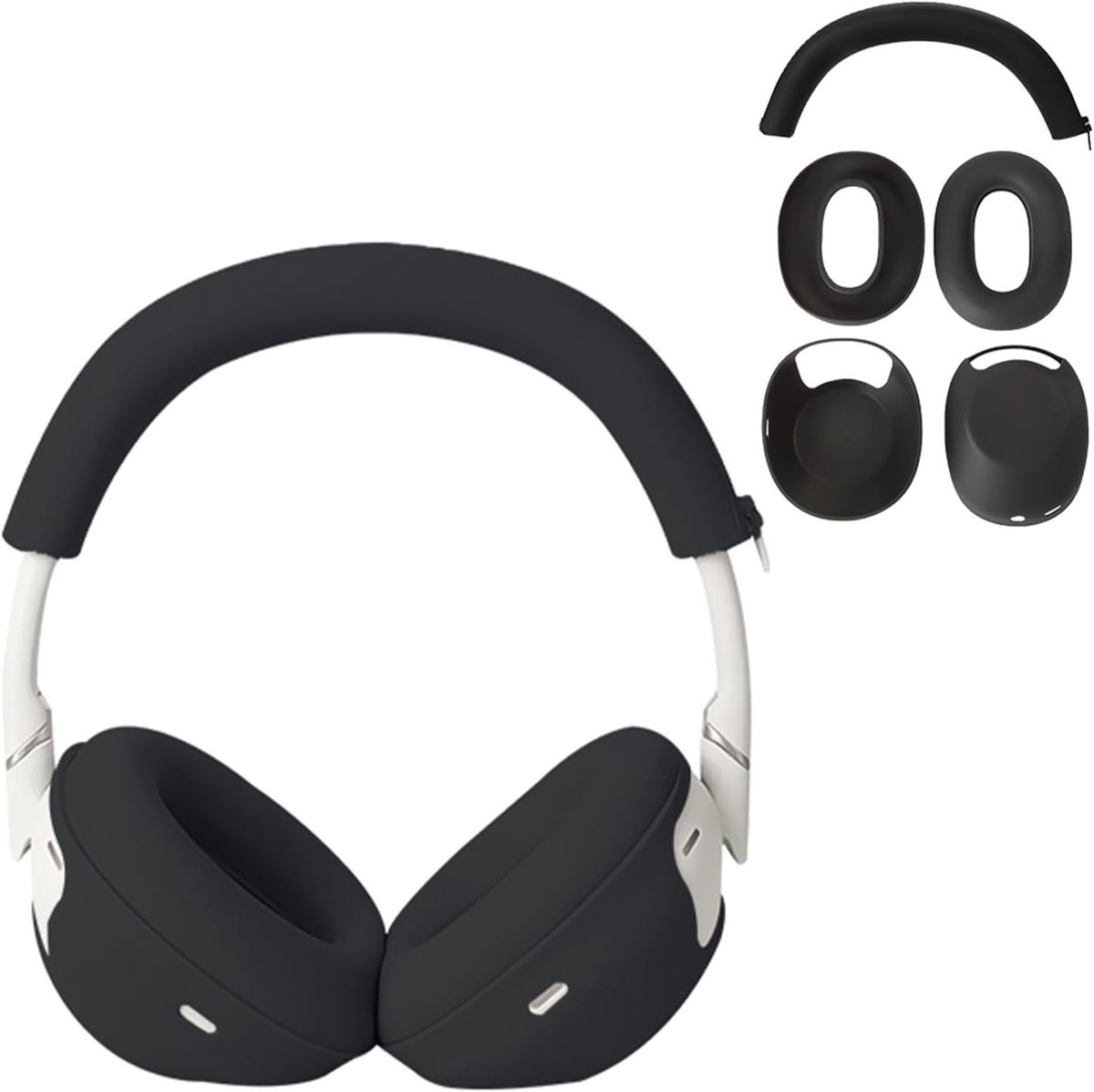 Set van 3 Silicone Hoofdtelefoonhoezen voor Sony WH-1000XM6 - Zweetbestendige Overtrekken voor Oorkussens en Hoofdband