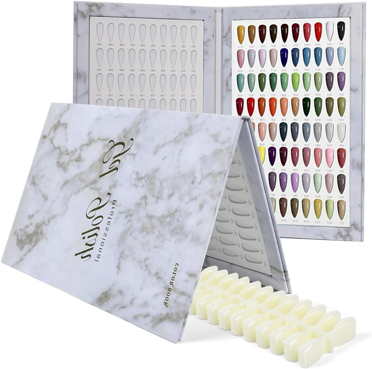 Showboek voor het tonen van nagellakk kleuren, ideaal voor nagelstylisten en hobbyisten