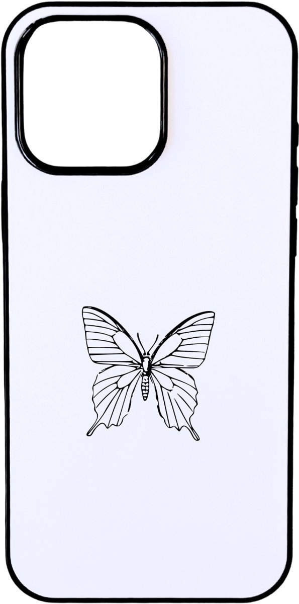 Hacebo® - Vlinder telefoonhoesje - Vlinder - dieren liefhebber - telefoonhoesjes - Dieren - Leuk kado voor iemand die van vlinders houd - hoesje geschikt voor iPhone 16 Pro Max