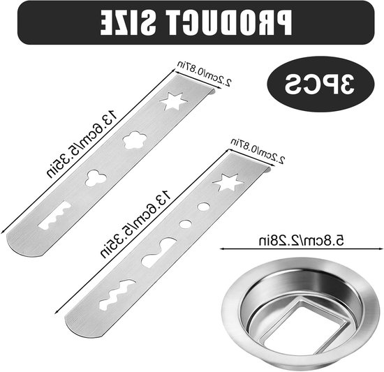 Biscuitvorm voor Creatief Bakken, 58 mm RVS Koekjespers, Accessoire voor Vleesmolens en Bakmachines, Perfect voor Thuisgebruik — afbeelding 5
