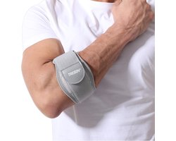 Trebin Elleboogbrace met Gelvulling - One Size - Verstelbaar - Ergonomisch Ontwerp - Grijs