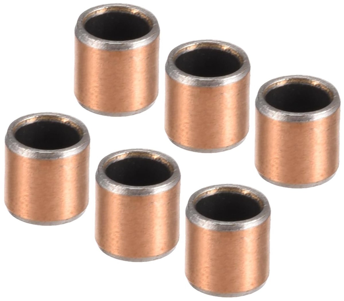 6-delige sleeve bushings met een diameter van 6mm, buitendiameter van 8mm en een lengte van 8mm voor olie-vrije toepassingen in schuifmachines en mechanische systemen