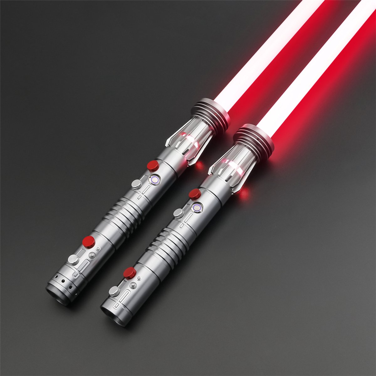 Raddsaber Star Wars Lightsaber Darth Maul NEW GEN! 2026 - Zilver - Stalen Lichtzwaard - (RGB S16) Kleuren - Flash on clash - Zwaai geluid - ignition Effects/beweging