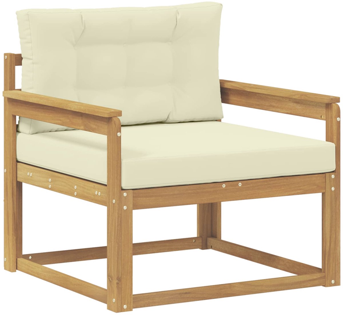 vidaXL - Buiten - Midden - Sofa - Polyester - Wit