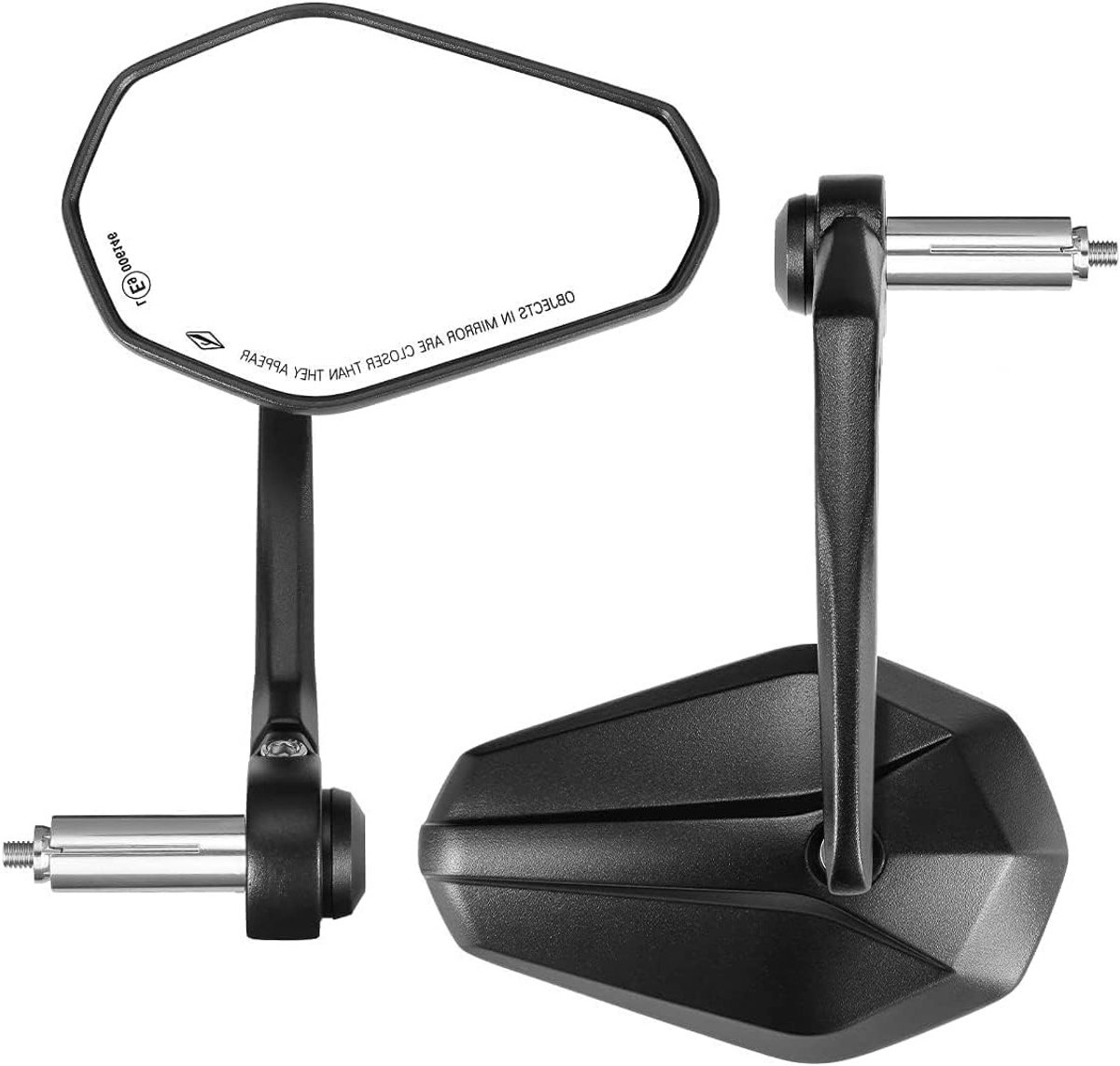 CNC Stuurspiegel voor Motorfiets, E-Tested, 360° Draaibare Achteruitkijkspiegel, 22 mm Handlebar Spiegels, Geschikt voor MT07, MT09, CB125R en Duke 690 (Set van 2)