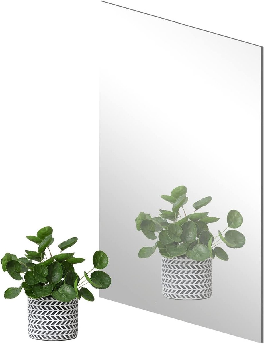 Spiegels van acryl zonder lijst, 40 x 30 cm, 3 mm dik, schokbestendig en zelfklevend voor wanddecoratie en interieurstyling