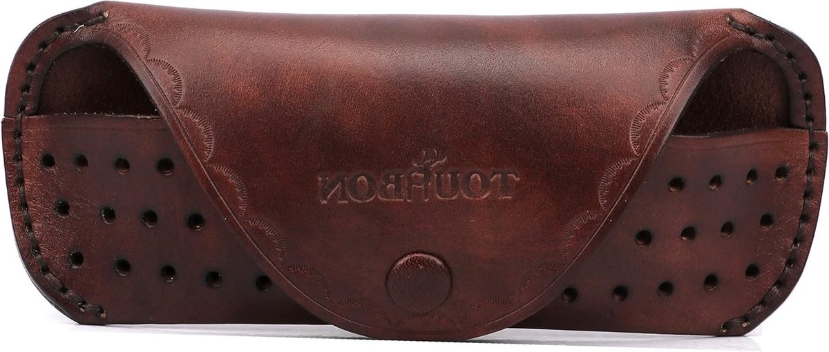 Deluxe Leren Brilcase voor Lezen - Harde Opbergtas voor Brillen, Bescherming en Stijl