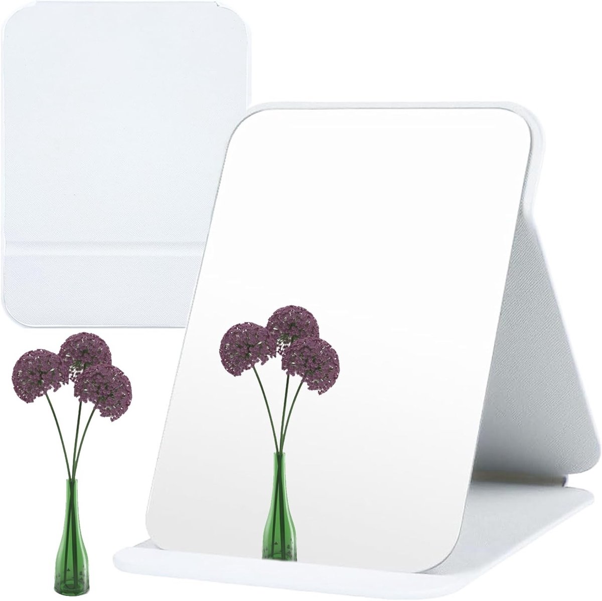 Reisvriendelijke Opvouwbare Make-up Spiegel voor Tafelgebruik, Handheld en Thuis (25 x 18 cm) - Ideaal voor Reizen en Dagelijkse Schoonheid