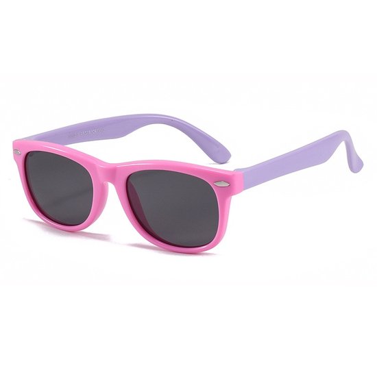 Kinder Zonnebril - Paars/Roze | Kunststof | UV Bescherming | Lichtgewicht & Comfortabel | Fashion Favorite