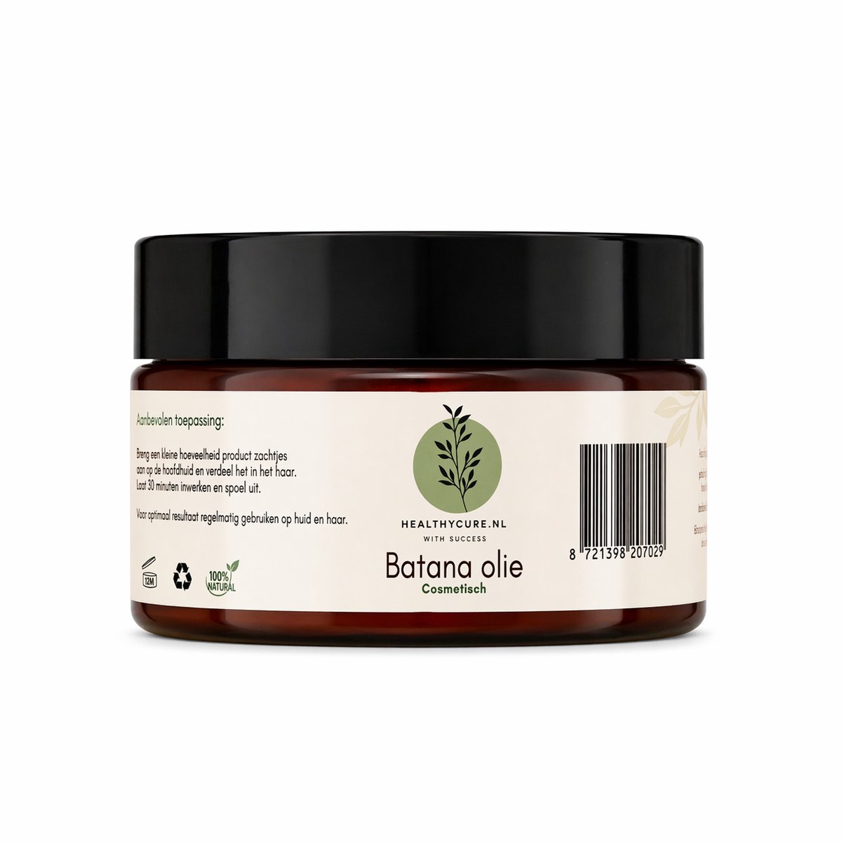 Healthycure Batana Olie - Haarolie - 100% Puur & Natuurlijk - Voor Droog en Beschadigd Haar - 100 ml