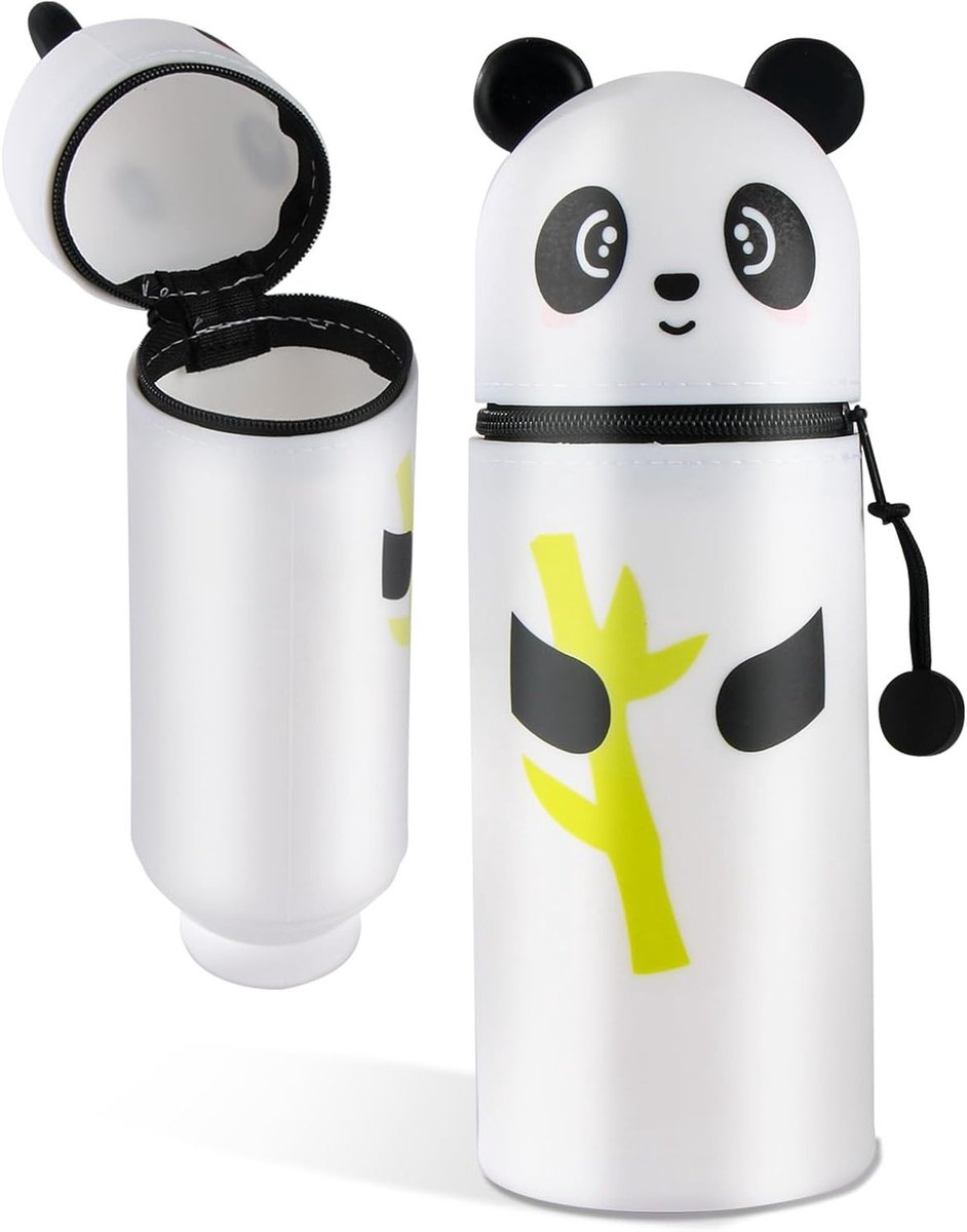Kawaii Dieren Ontwerp Silicone Hoesje, 2-in-1 Soft Silicone Etui voor Potloden en Pennen, Bescherming en Stijl