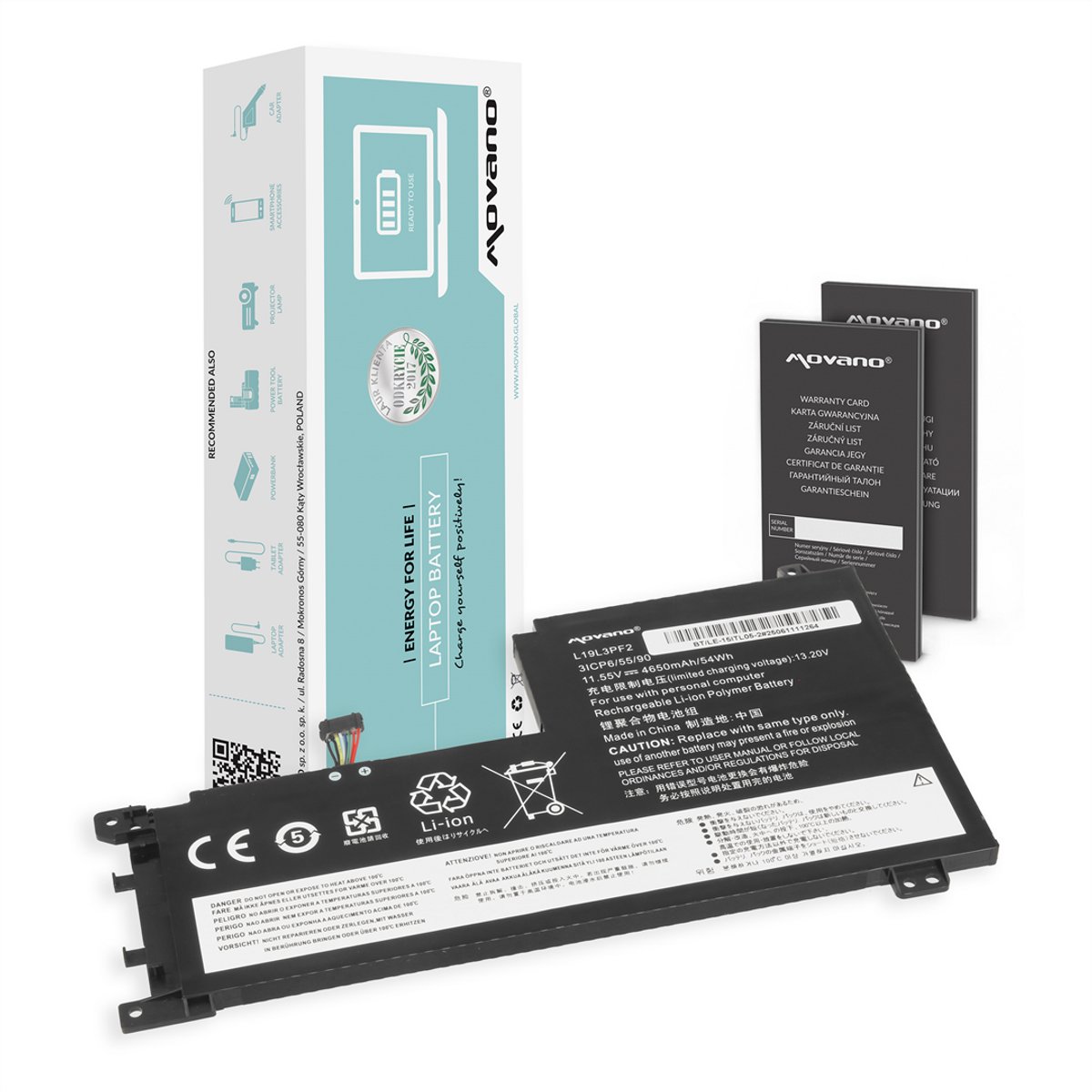 Movano - Batterij - Lenovo Ideapad 5-15IIL05 - Uitstekende Compatibiliteit - Lange Levensduur