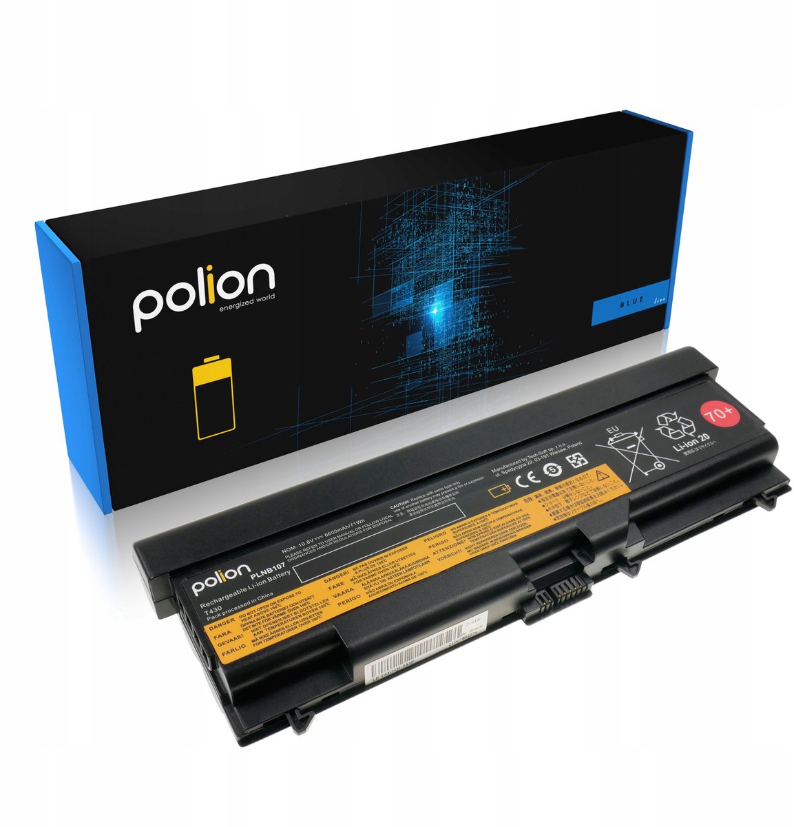 Polion Serie - Batterij - Lenovo ThinkPad L430/L530 - 6600mAh - Li-Ion