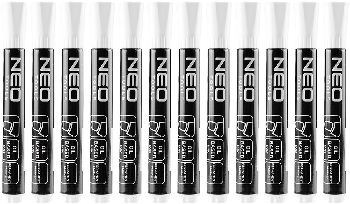 NEO TOOLS Bouwmarker Wit Permanent Oliebasis 4mm