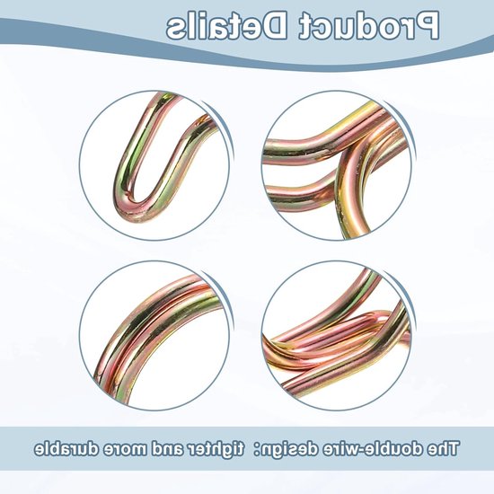 15 Stuks Dubbele Draad Veer Slangklemmen, Binnen Diameter 5mm, Voor Slangen met Buiten Diameter 5-6mm, Brandstofleiding en Siliconen Slang Clips van Zink van Merkloos — afbeelding 2