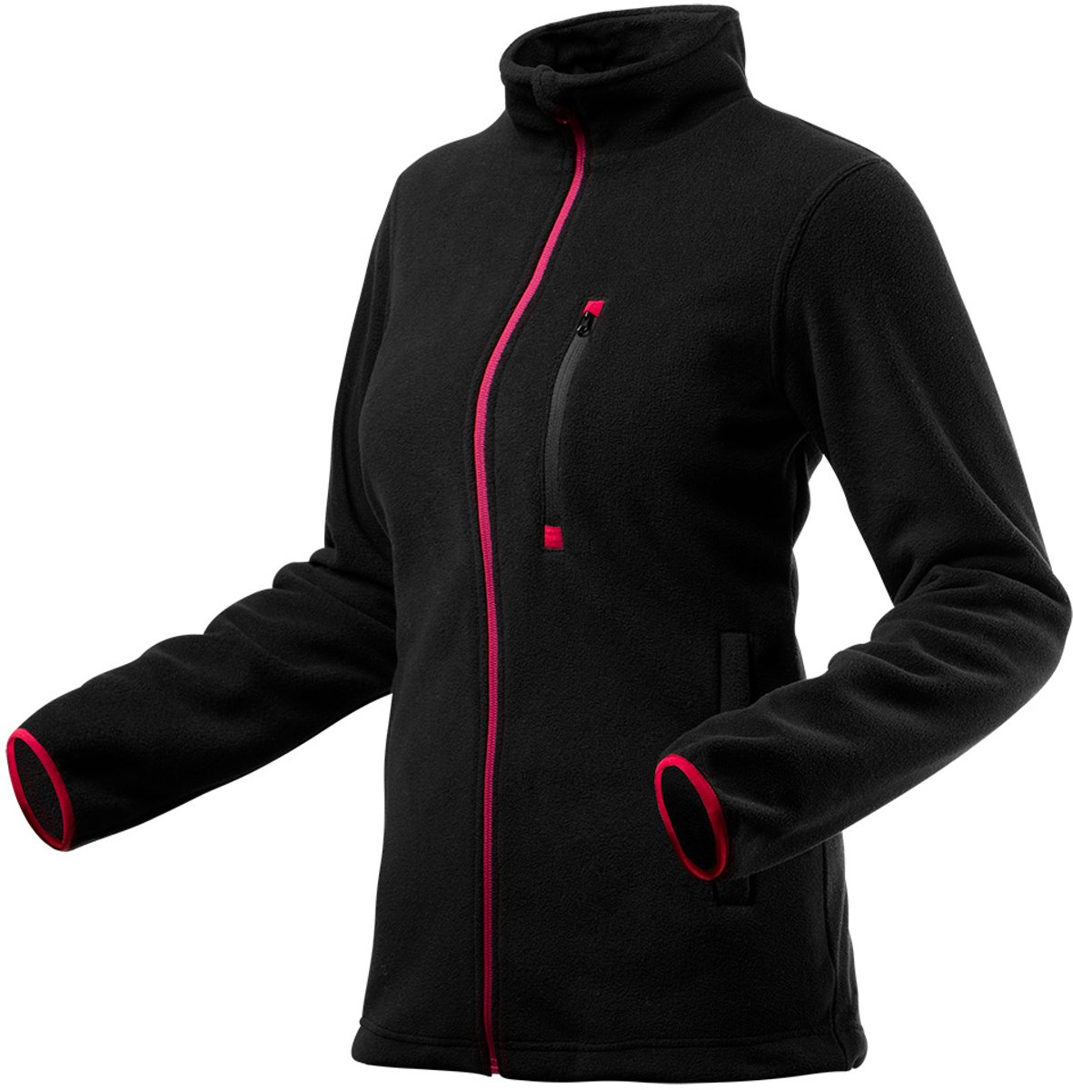 Neo Woman Line - Dames Polar Fleece Trui - Zwart - Maat M - Comfortabel en Warm