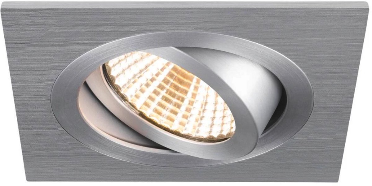 SLV inbouwspot vierkant kantelbaar zaagmaat 75mm aluminium (1007350)