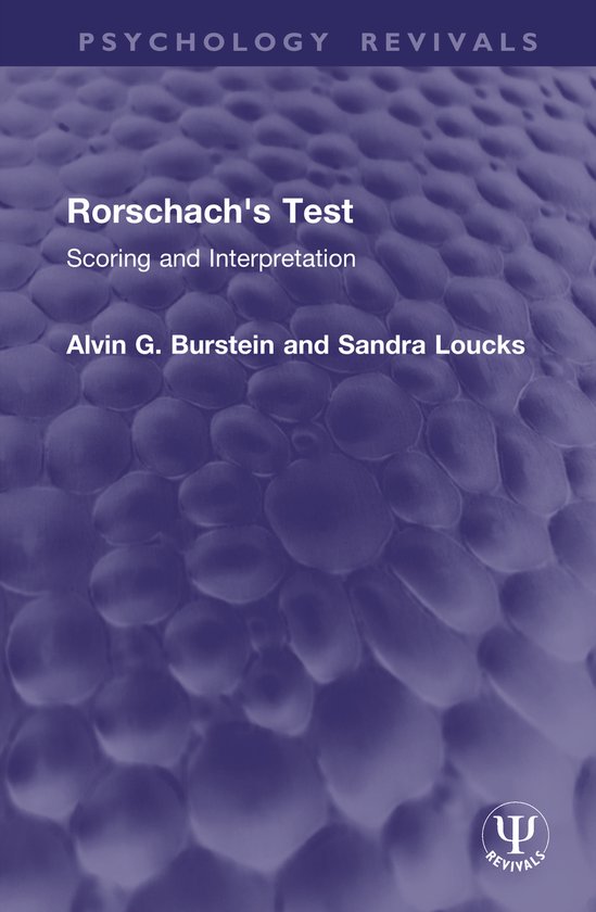Psychology Revivals- Rorschach's Test - cover