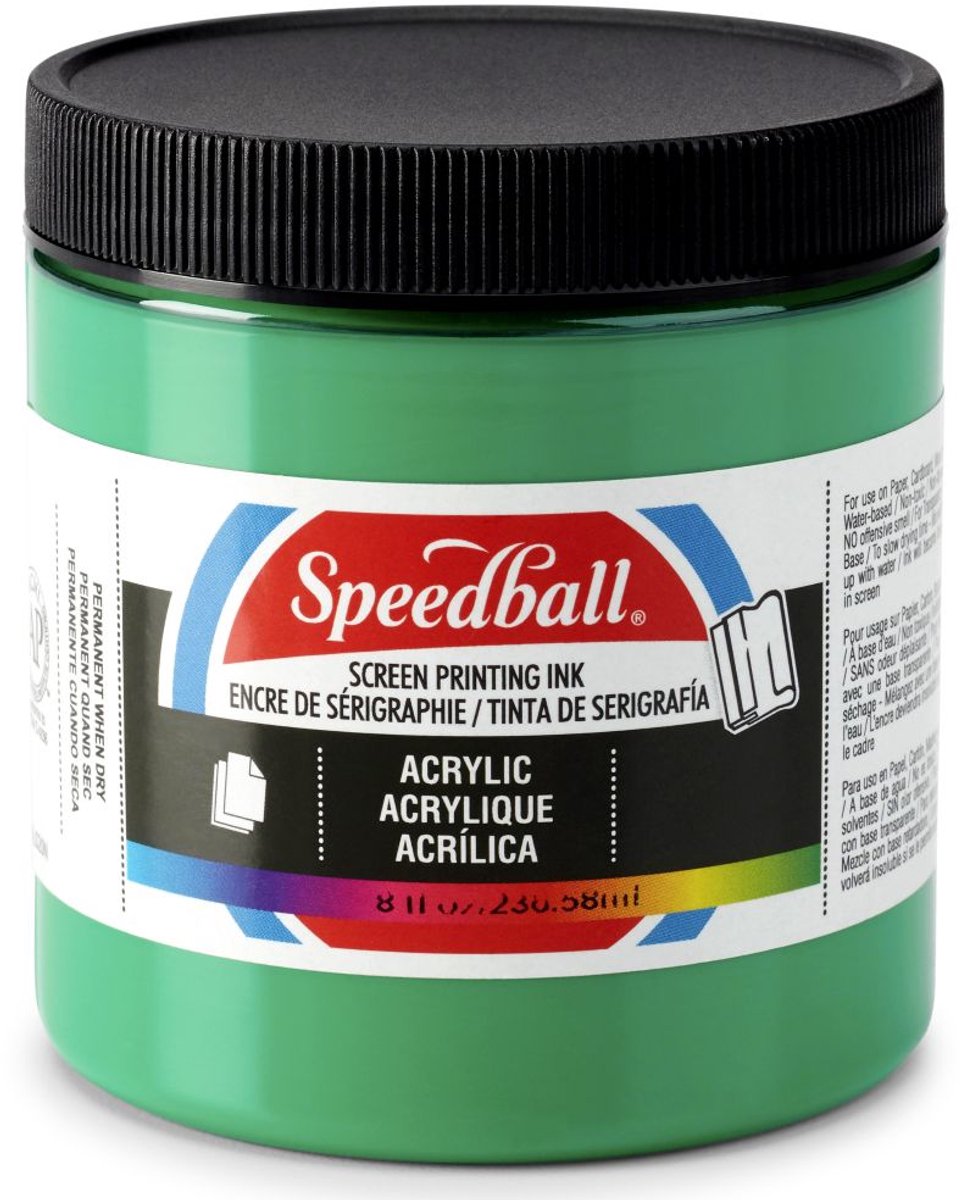 Acrylic ink emerald green screen printing - Speedball