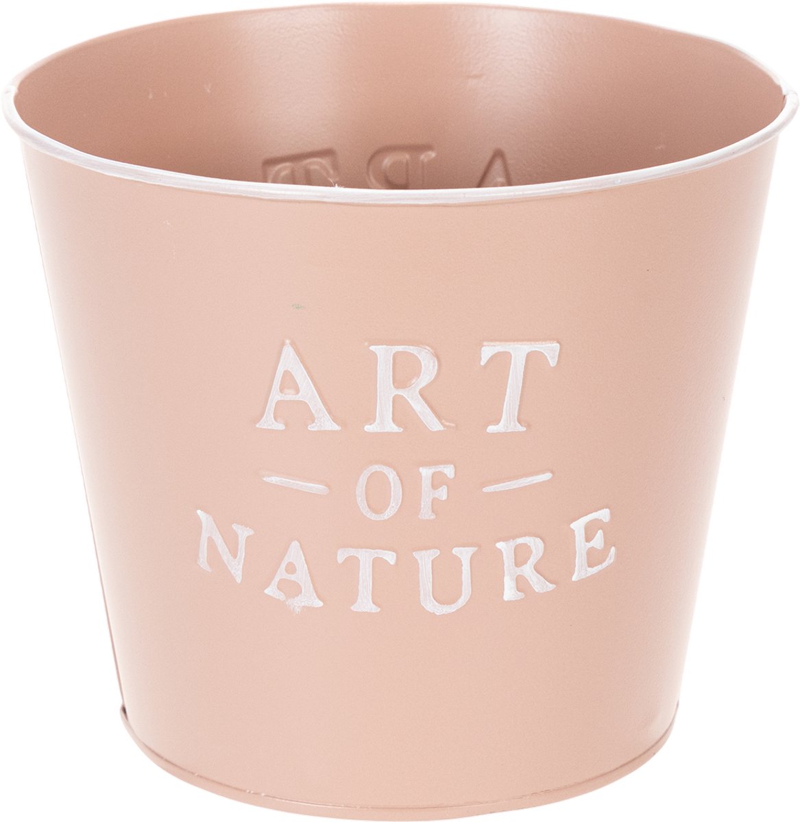 Bloempot zink Art of Nature oudroze Ø17,5cm H15cm