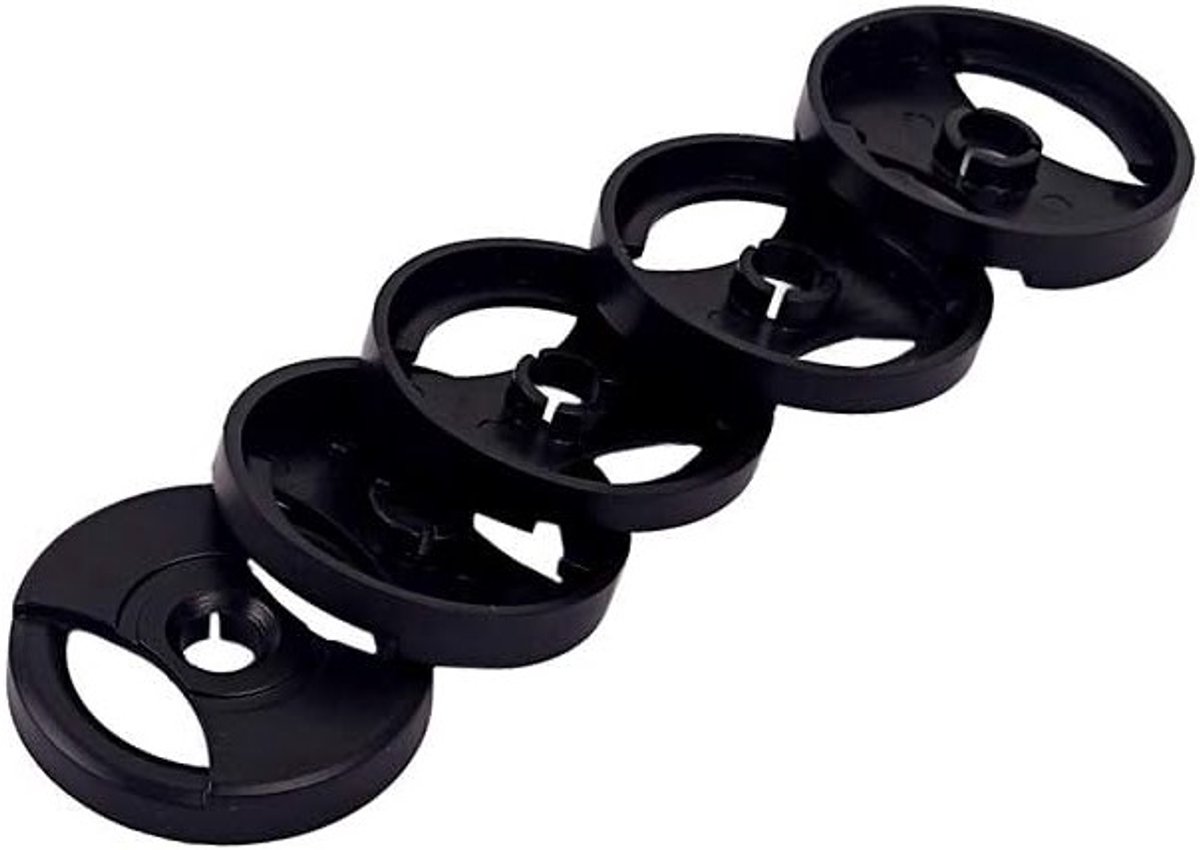 45 rpm adapter voor 7" vinyl platen - Universele draaitafel 5-pack (zwart) - Perfect voor audioliefhebbers, platenspeler accessoires, vinyl collectie