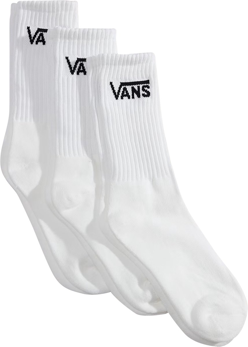 3 paar Vans Classic Crew sportsokken Tennissokken VN00QBV Wit