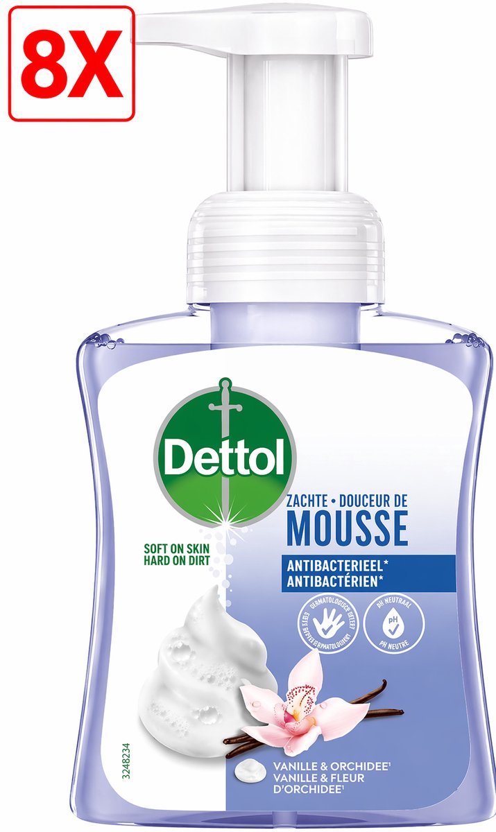 8 x Dettol Foam Handzeep Orchidee & Vanille - 250 ml