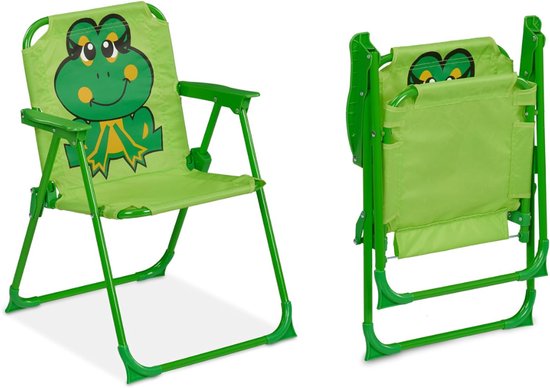 Verte Kinder Picknicktafel - Kindertuinmeubelset met Parasol - Lieveheersbeestje - 2 Klapstoelen en Een Tafel - Kamperen - Kindertuinmeubelset - Groen van verte — afbeelding 2