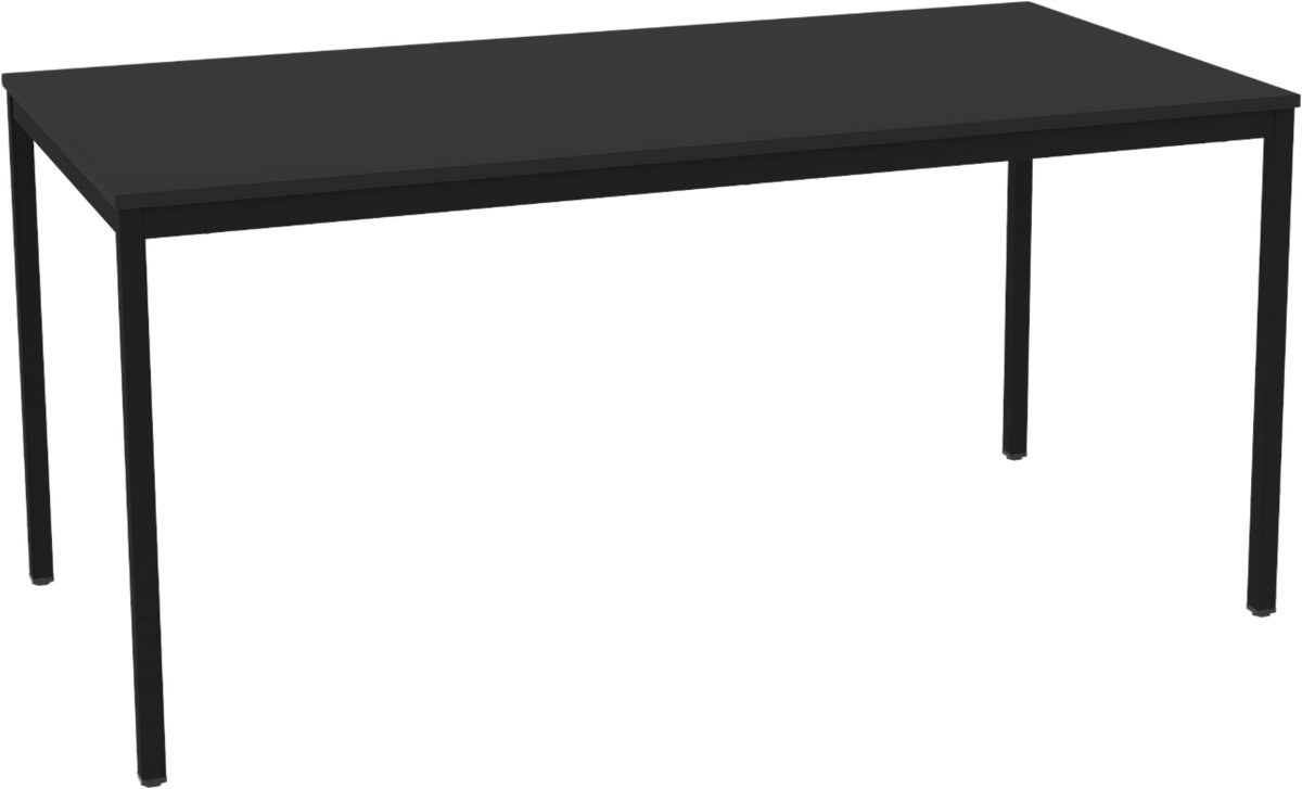 Povag Bureautafel - Computerbureau - 75x120x80 cm - Eettafel - Zwart