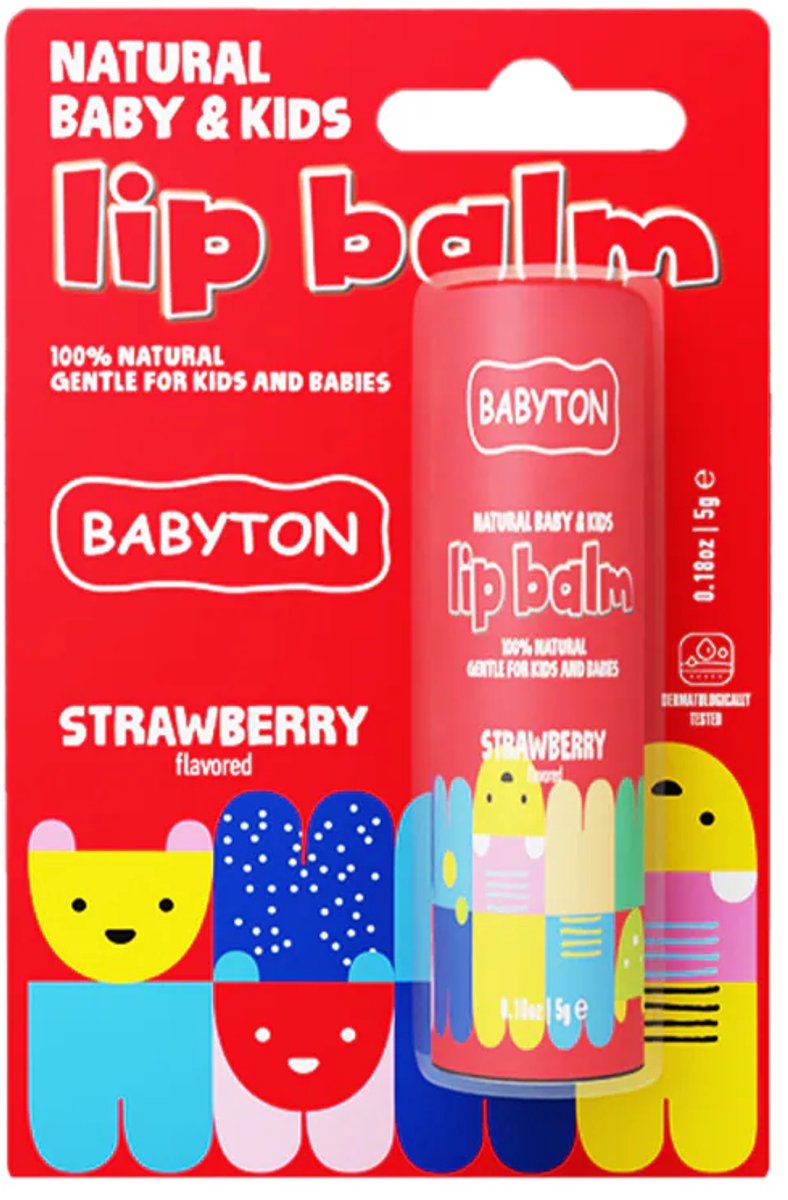 Baby en Kids Natuurlijke Lippenbalsem - Aardbei smaak - 5g