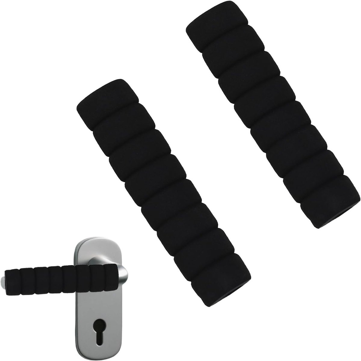Zachte Schuimrubberen Bescherming voor Deurgrepen - Elastische Beveiliging, Wandbescherming en Stoppers - Set van 2 voor Veiligheid en Comfort