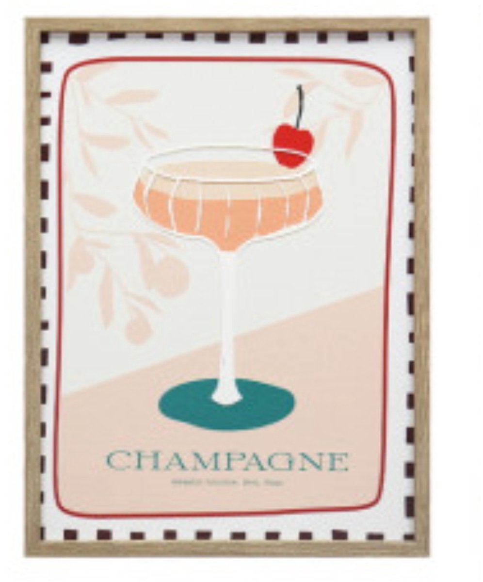 Champagne schilderij - Item Int.