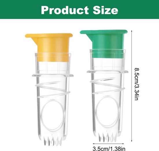 Citroenpers met schroefdop - 4 Stuks - Citrusper - Sinaasappelpers - Handmatige sapcentrifuge met ingebouwd filter - Plastic citroenpers - Citroenpers - Compacte sapcentrifuge met deksel - Voor sinaasappelen, citroenen, citrusvruchten — afbeelding 5