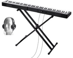Digitaal Keyboard met 88 Toetsen, 1000 Ritmes, Elektrische Piano met Standaard
