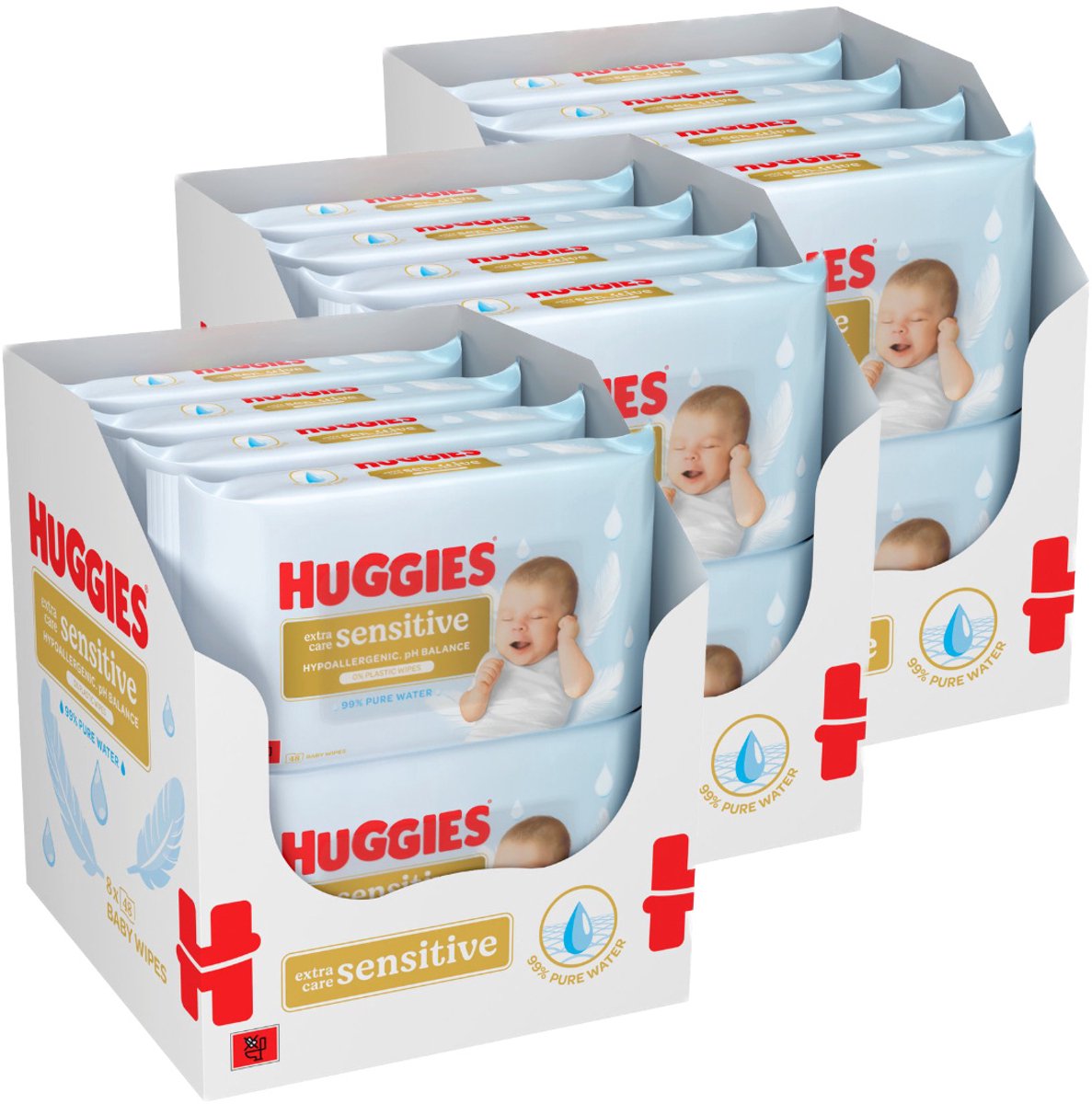 Huggies - Extra Care Sensitive - Billendoekjes - 1152 babydoekjes - 24 x 48