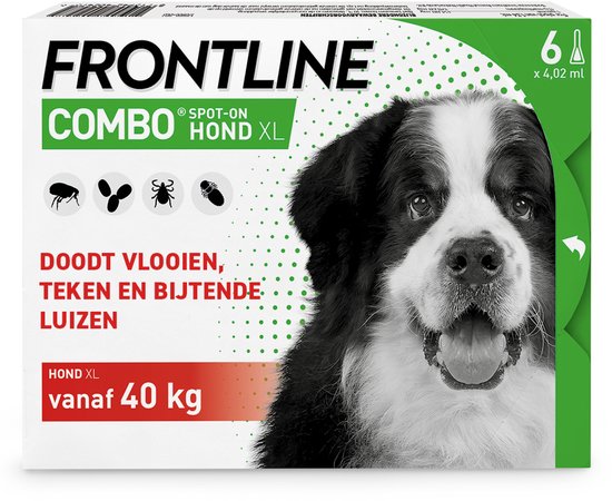 Frontline Combo Spot On 4 Xlarge Hond Xlarge - Anti vlooien en tekenmiddel - 4+2 pip