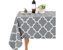 Tafelkleed - Tafelzeil - Waterafstotend - Lotuseffect - Vuilafstotend - Afwasbaar Tafelkleed voor Buiten - Keuken - Grijs - 133 x 177 CM
