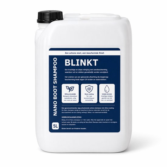 BLINKT Nano Boot Shampoing 5L - Shampoing pour bateau, Nettoyant et Protection pour bateau - Nano Revêtement - Pack économique - Polyester, Jet-ski - 5 Litres