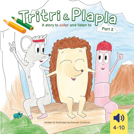 A story to color and listen to 2 - Tritri & Plapla - A story ... - cover