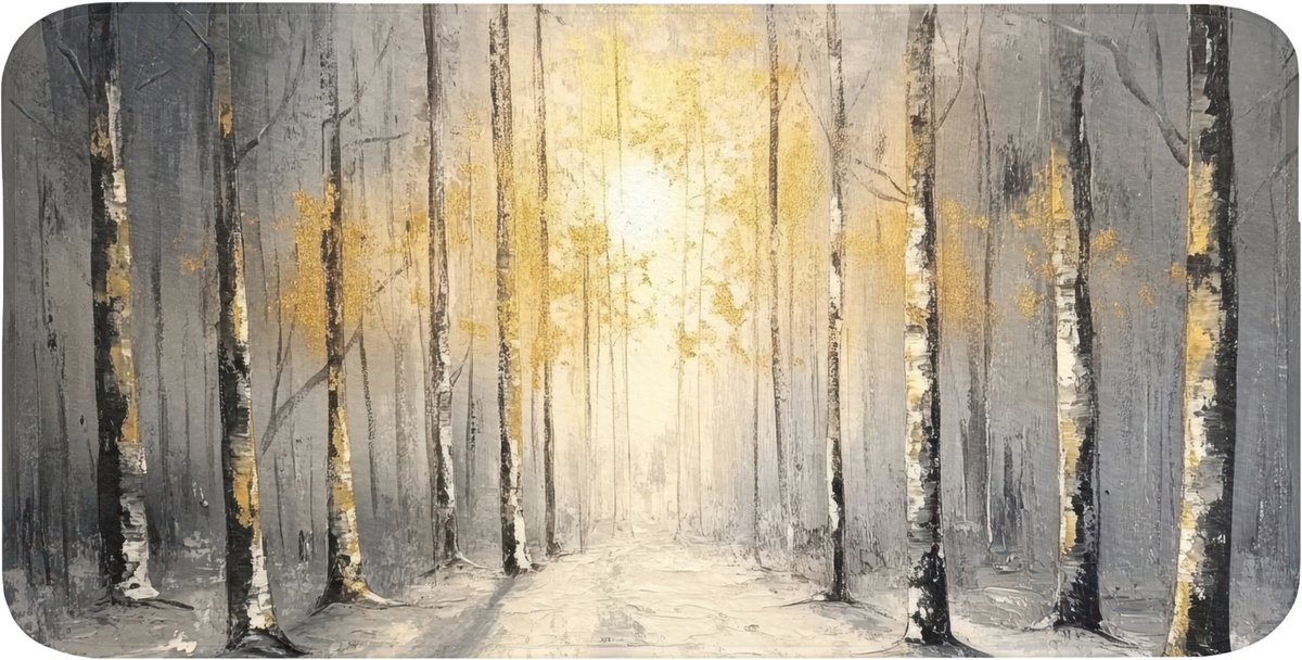 Badmat 120x60 cm - Antislip - Winter - Abstract - Sneeuw - Natuur - Zon - Badmatten voor badkamer - Badkamermat - Douchemat - Badkamer mat