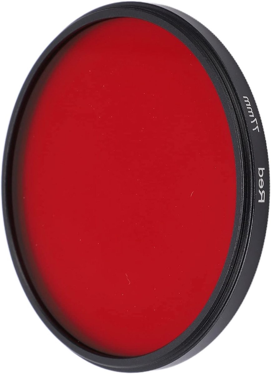 High Definition Rood Cameralensfilter voor DSLR-camera's - 77 mm Kleurenlensfilter voor Verbeterde Beeldkwaliteit en Contrast