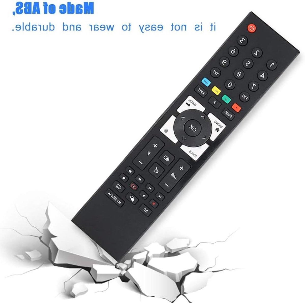 Universele Vervangende Afstandsbediening voor Smart TV's - Compatibel met GRUNDIG Modellen RC3214803/01, TP6187R, TS1187R, RC3214801/02, 26VLE8200WL, 26VLE7101WF, 26VLE7101BF