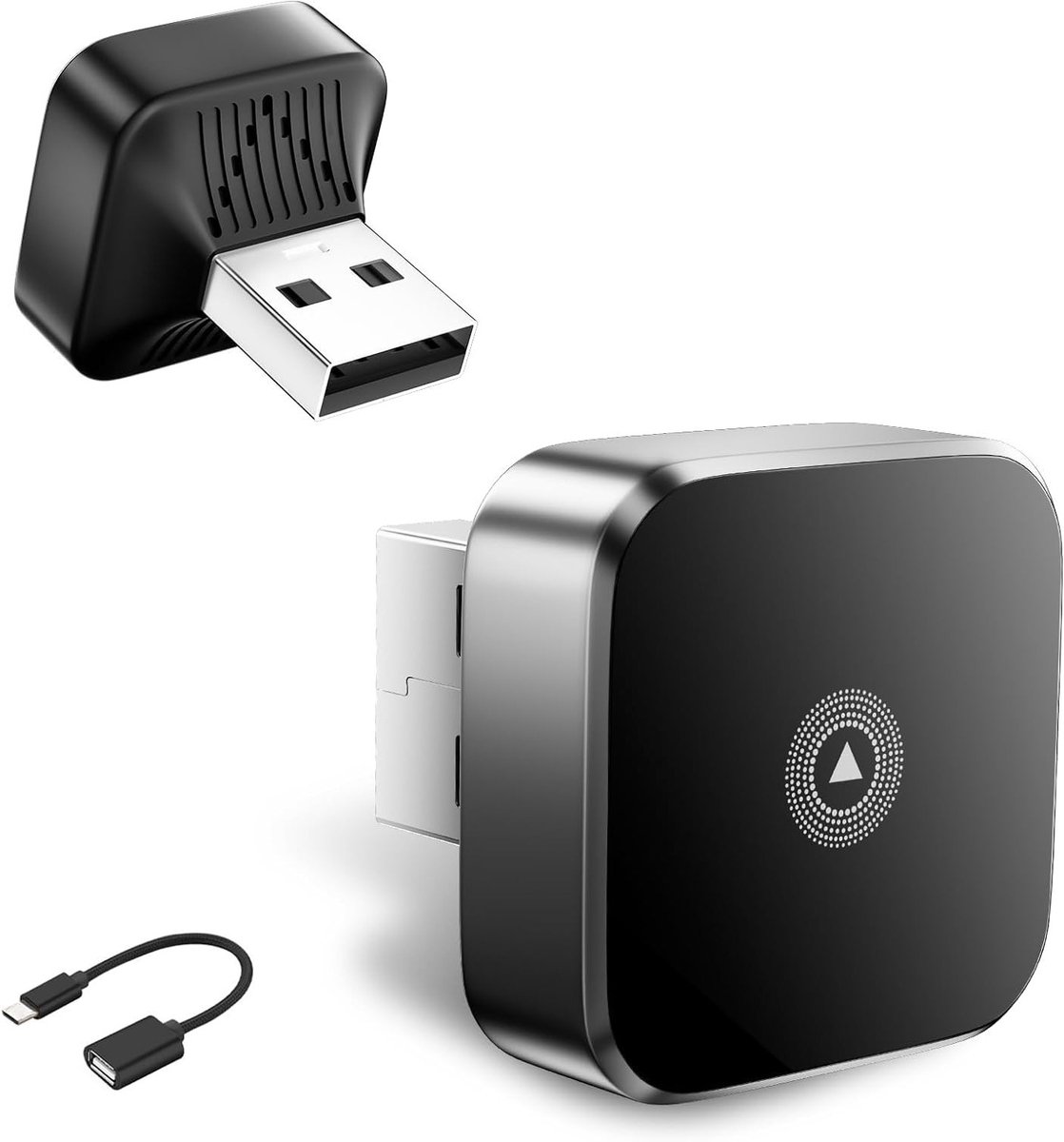Draadloze Carplay Adapter voor Auto, 2-in-1 Oplossing voor Draadloze Verbinding, Plug and Play, Automatische Verbinding en Eenvoudige Installatie