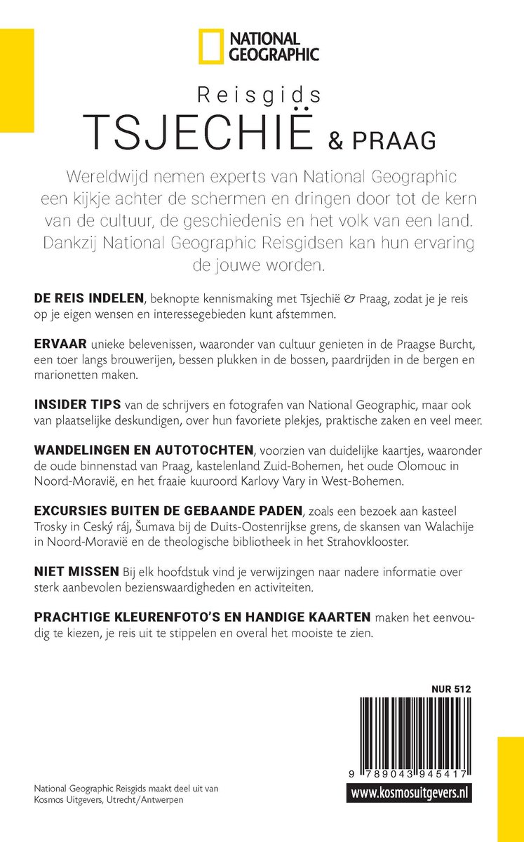 National Geographic Reisgids - Tsjechië en Praag - back cover