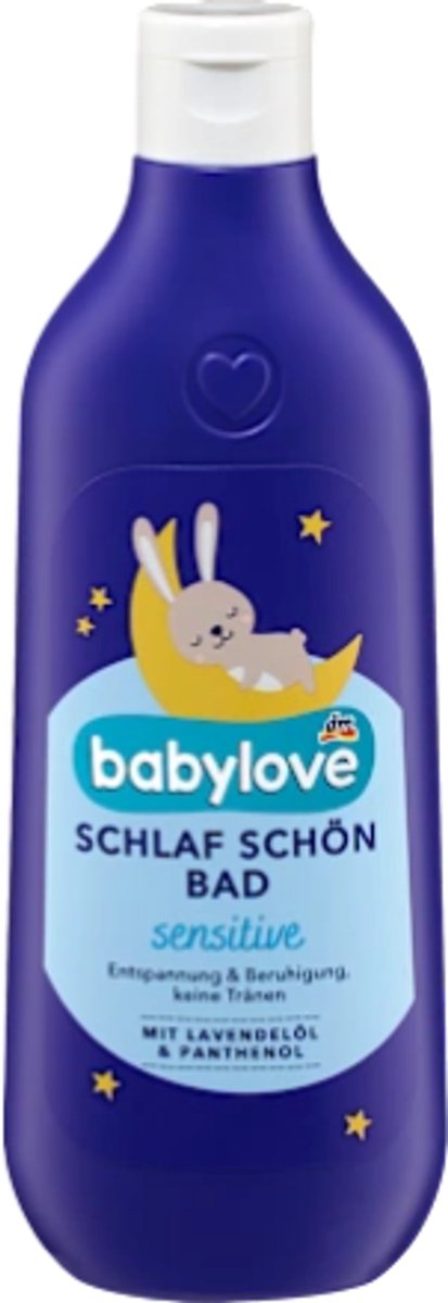 Babybadadditief - Schlaf schön Bad, Sensitive - Babylove | 1x 500 ml - Met lavendelolie en kamille-extract - Babybad Zeepvrij