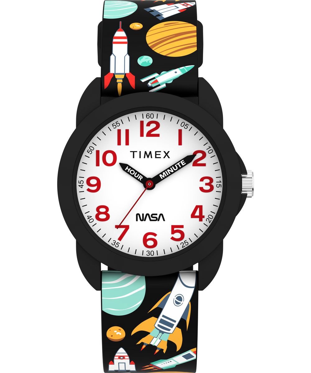 Timex Time Teacher TW2Y59800 Horloge - Siliconen - Zwart - Ø 30 mm