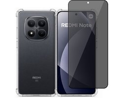 Hoesje geschikt voor Xiaomi Redmi Note 15 Pro 5G – CrystalClear Back Cover – Schokbestendig – Privacy Screenprotector Full Cover