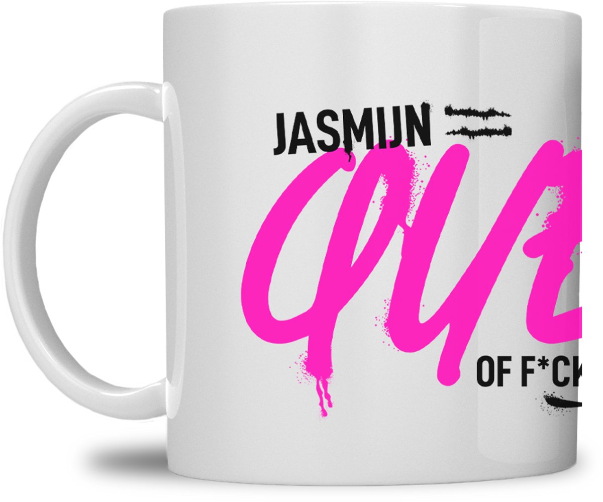 Queen mok | gepersonaliseerd | Queen of f*cking everything | wit